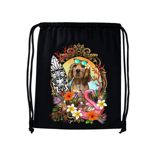 MYTi23 Gymbag Surfer Gymbag Cocker Hundeshirt Hundefans