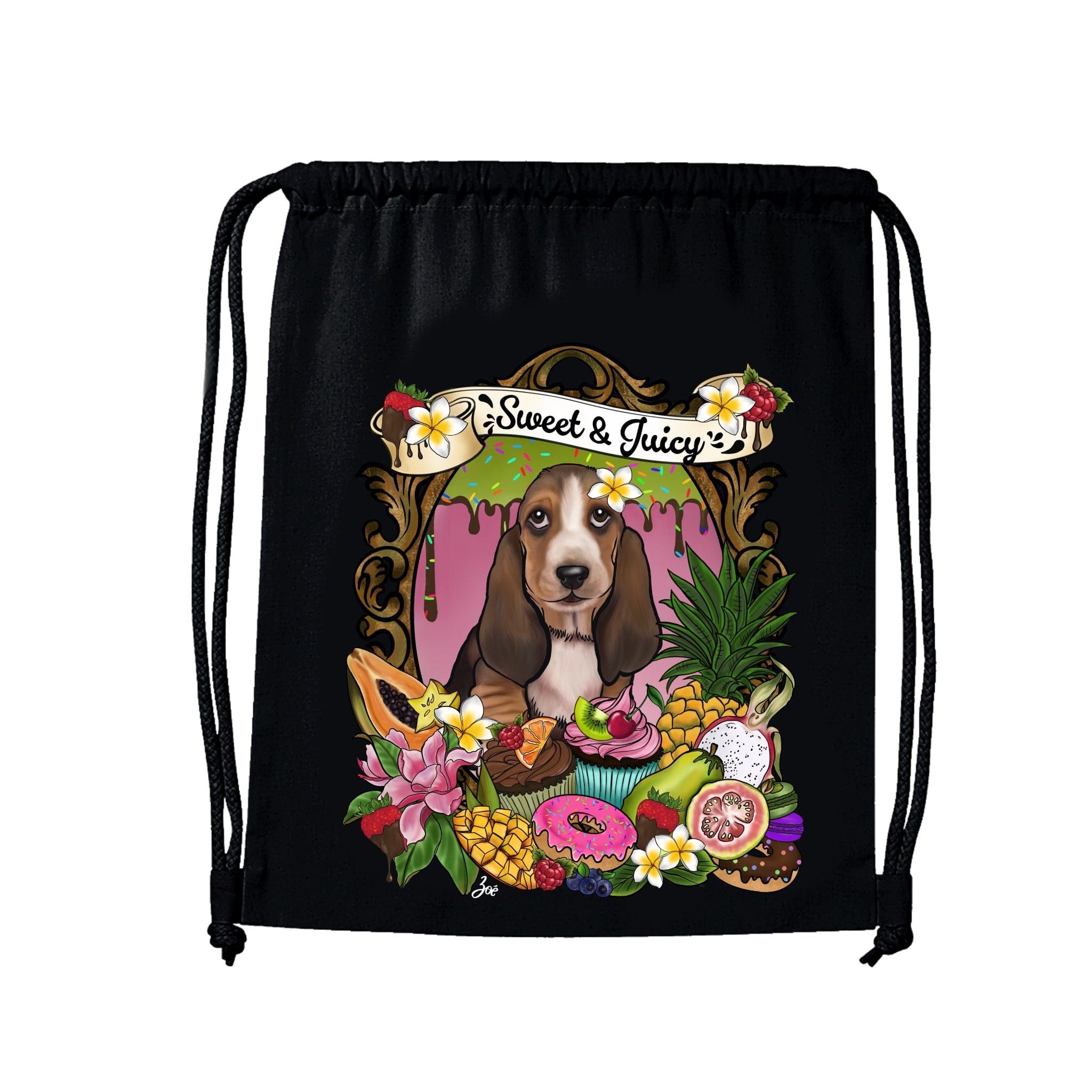 MYTi23 - Pets Heads Philosophy Gymbag Cupcake Gymbag Basset Hundeshirt Hundefans