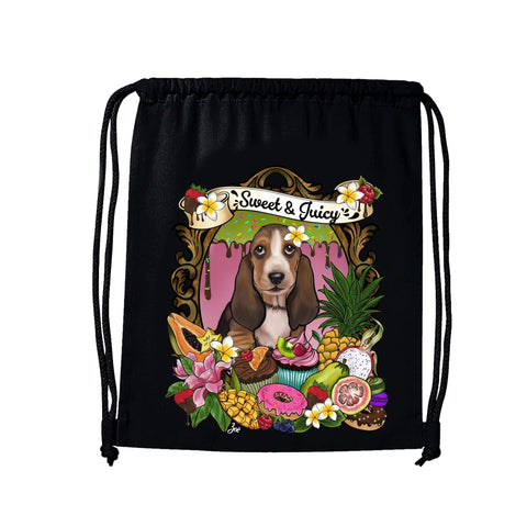 MYTi23 - Pets Heads Philosophy Gymbag Cupcake Gymbag Basset Hundeshirt Hundefans