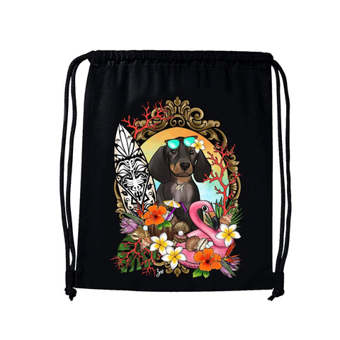 MYTi23 - Pets Heads Philosophy Gymbag Surfer Gymbag Dackel Hundeshirt Hundefans
