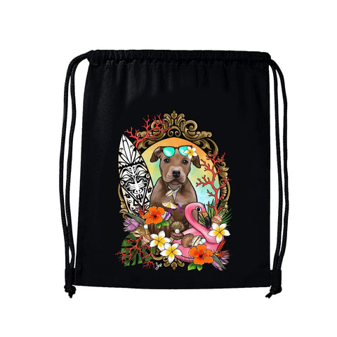 MYTi23 - Pets Heads Philosophy Gymbag Surfer Gymbag Pitbull Hundeshirt Hundefans