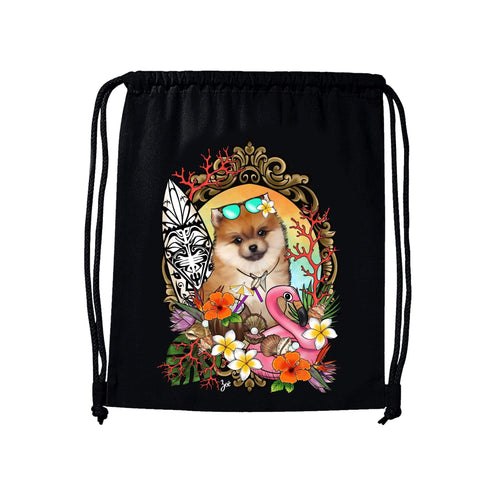MYTi23 - Pets Heads Philosophy Gymbag Surfer Gymbag Pommeraner Hundeshirt Hundefans