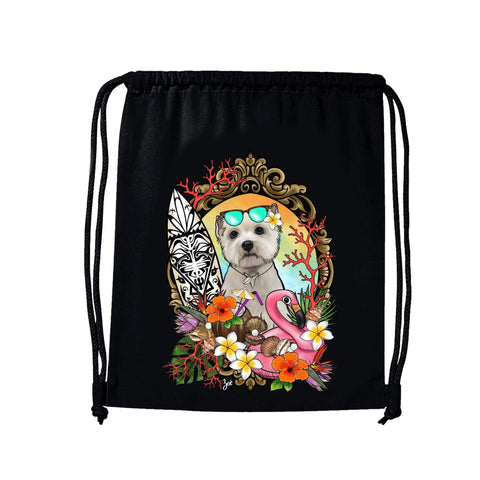 MYTi23 - Pets Heads Philosophy Gymbag Surfer Gymbag Westie Hundeshirt Hundefans