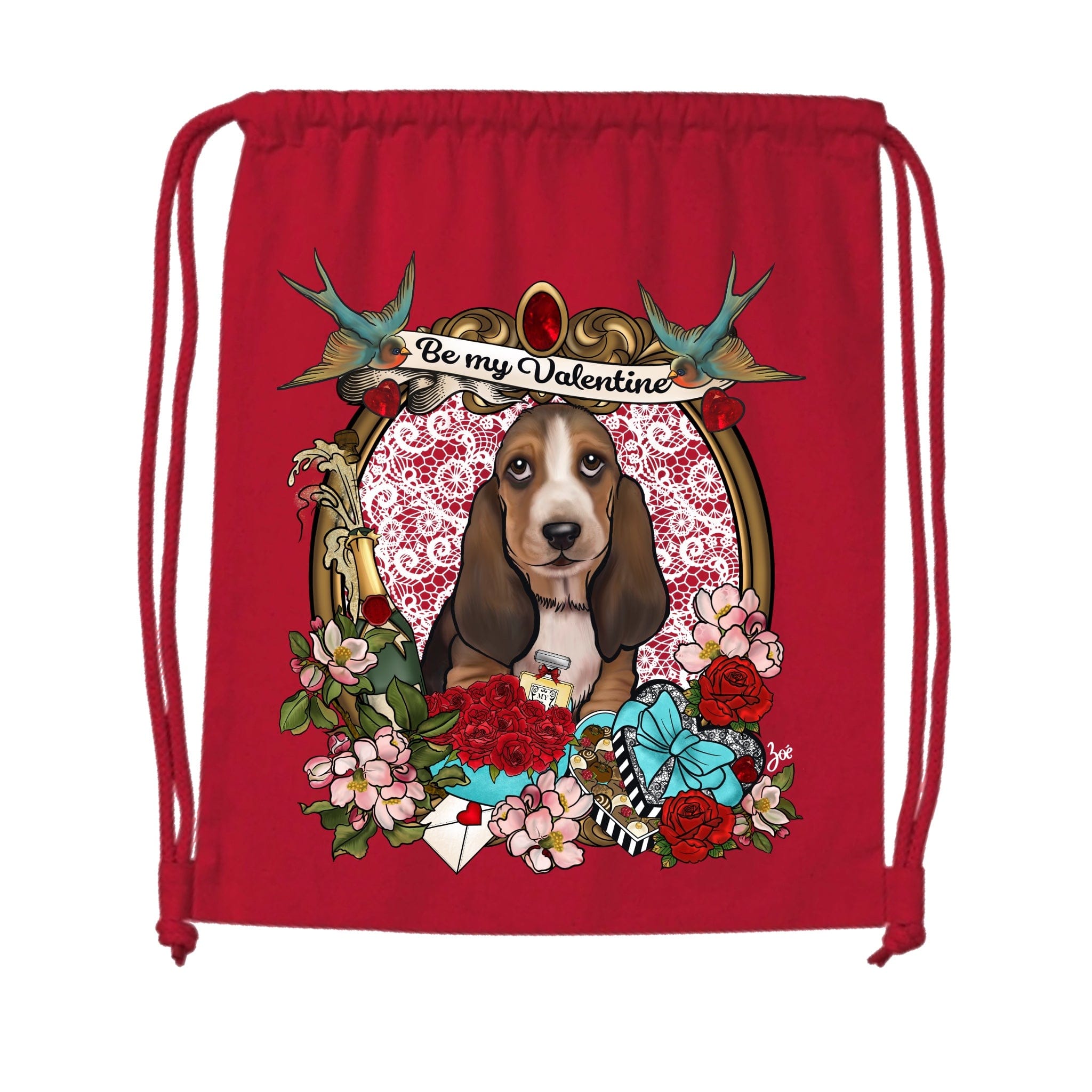 MYTi23 - Pets Heads Philosophy Gymbag Valentine Gymbag Basset Hundeshirt Hundefans