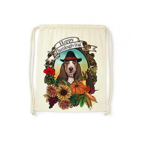 MYTi23 - Pets Heads Philosophy Gymbag Thanksgiving Gymbag Basset Hundeshirt Hundefans