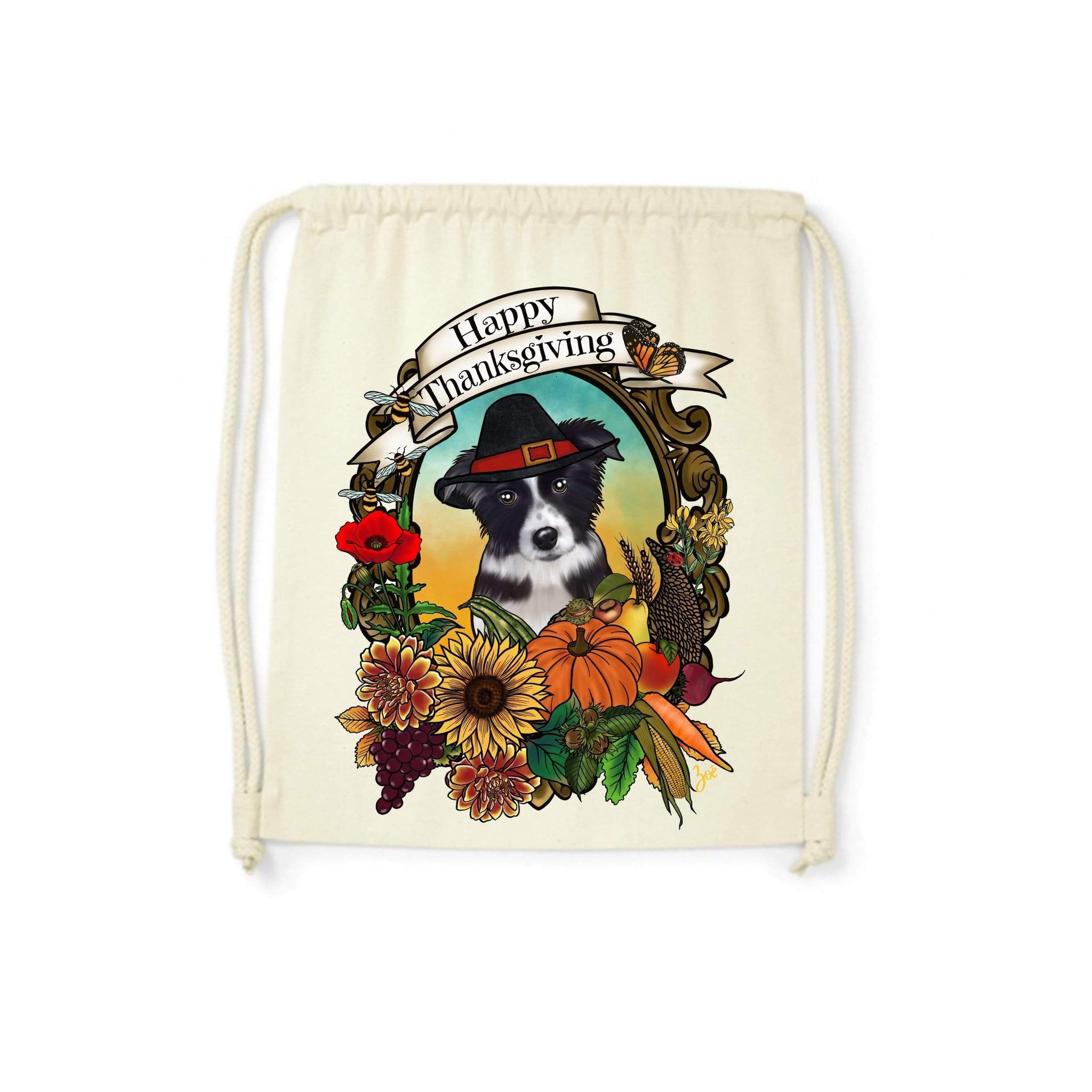 MYTi23 - Pets Heads Philosophy Gymbag Thanksgiving Gymbag Border Collie Hundeshirt Hundefans