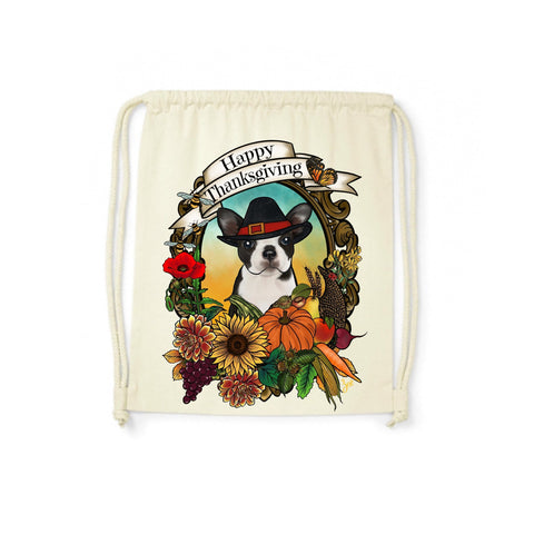 MYTi23 - Pets Heads Philosophy Gymbag Thanksgiving Gymbag Boston Terrier Hundeshirt Hundefans