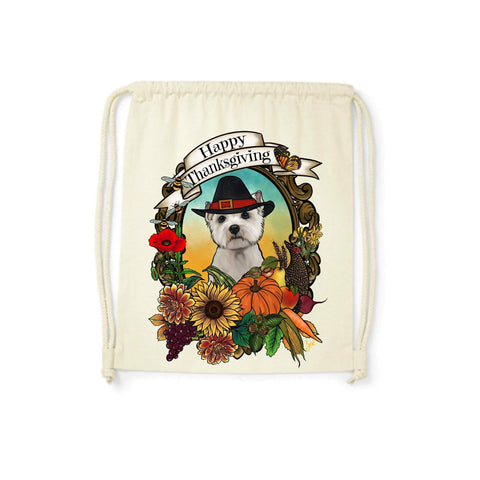 MYTi23 - Pets Heads Philosophy Gymbag Thanksgiving Gymbag Westie Hundeshirt Hundefans