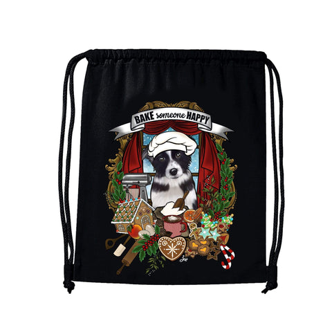 MYTi23 - Pets Heads Philosophy Gymbag Weihnachtsbäckerei Gymbag Border Collie Hundeshirt Hundefans