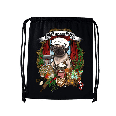 MYTi23 - Pets Heads Philosophy Gymbag Weihnachtsbäckerei Gymbag Mops Hundeshirt Hundefans