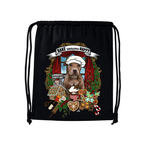 MYTi23 - Pets Heads Philosophy Gymbag Weihnachtsbäckerei Gymbag Pitbull Hundeshirt Hundefans