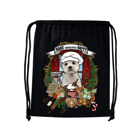 MYTi23 - Pets Heads Philosophy Gymbag Weihnachtsbäckerei Gymbag Westie Hundeshirt Hundefans