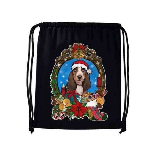 MYTi23 - Pets Heads Philosophy Gymbag Christmas Gymbag Basset Hundeshirt Hundefans