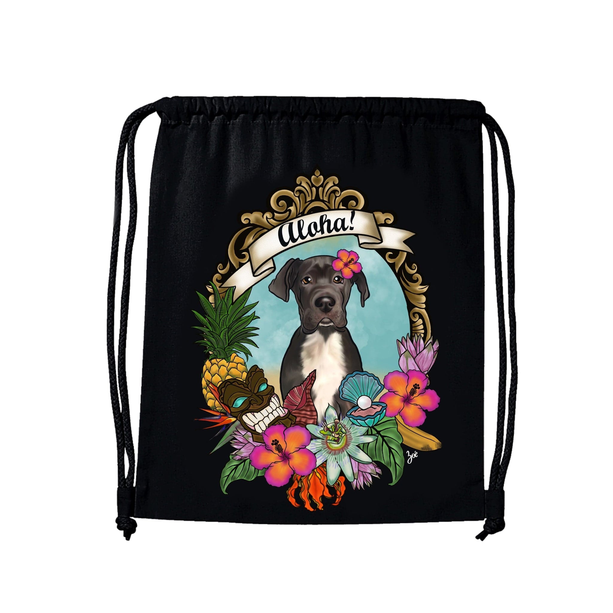 MYTi23 - Pets Heads Philosophy Gymbag Aloha Gymbag Deutsche Dogge Hundeshirt Hundefans