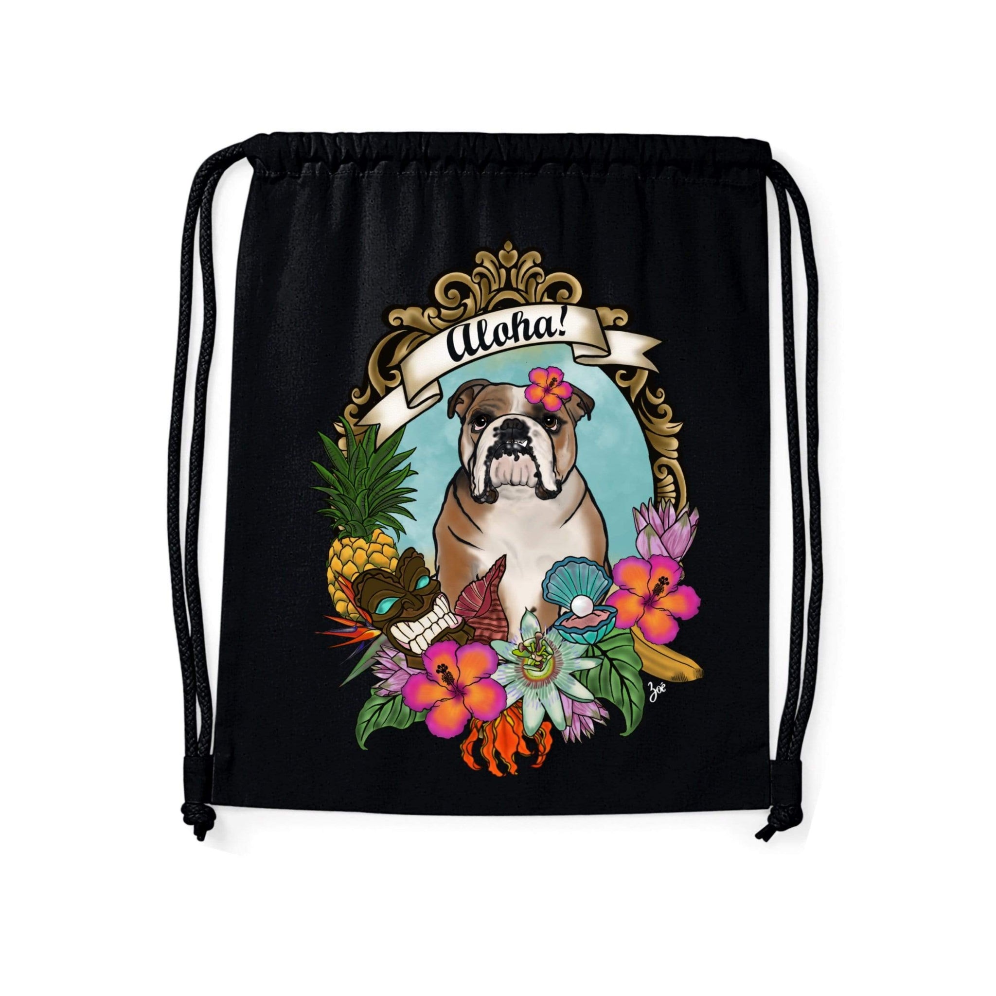 MYTi23 - Pets Heads Philosophy Gymbag Aloha Gymbag Englische Bulldogge Hundeshirt Hundefans