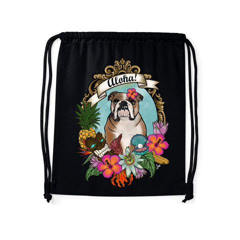 MYTi23 - Pets Heads Philosophy Gymbag Aloha Gymbag Englische Bulldogge Hundeshirt Hundefans