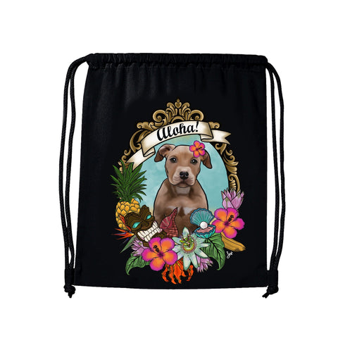 MYTi23 - Pets Heads Philosophy Gymbag Aloha Gymbag Pitbull Hundeshirt Hundefans