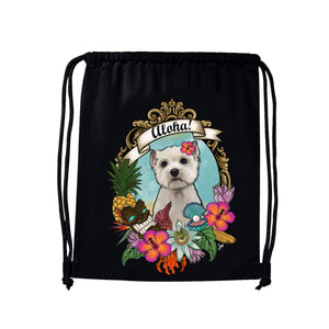 MYTi23 - Pets Heads Philosophy Gymbag Aloha Gymbag Westie Hundeshirt Hundefans