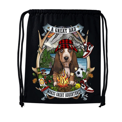 MYTi23 - Pets Heads Philosophy Gymbag Daddy Gymbag Basset Hundeshirt Hundefans