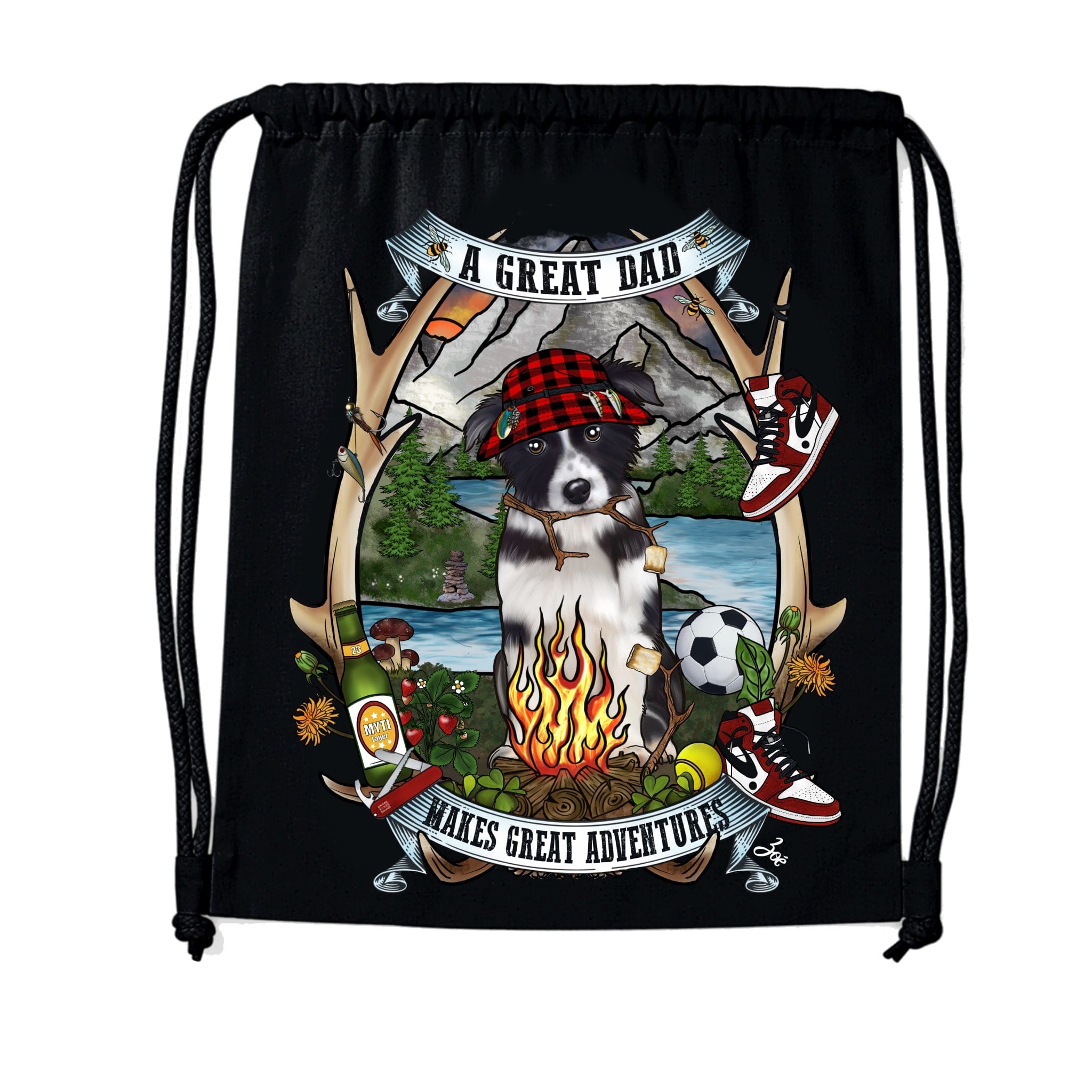 MYTi23 - Pets Heads Philosophy Gymbag Daddy Gymbag Border Collie Hundeshirt Hundefans