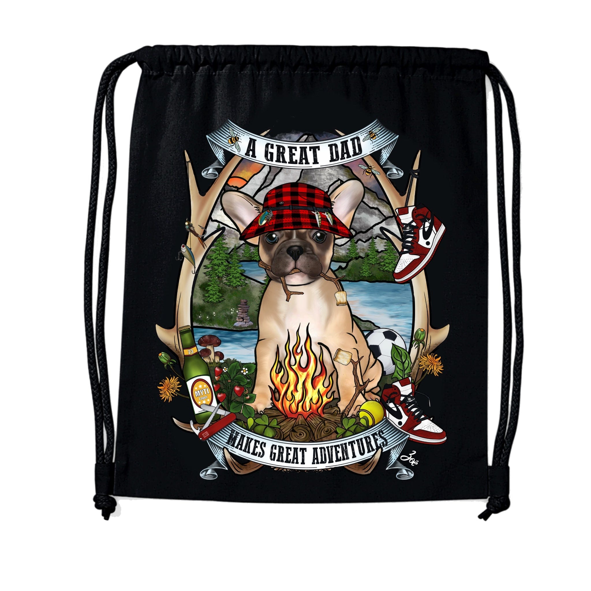MYTi23 - Pets Heads Philosophy Gymbag Daddy Gymbag Frenchie Hundeshirt Hundefans