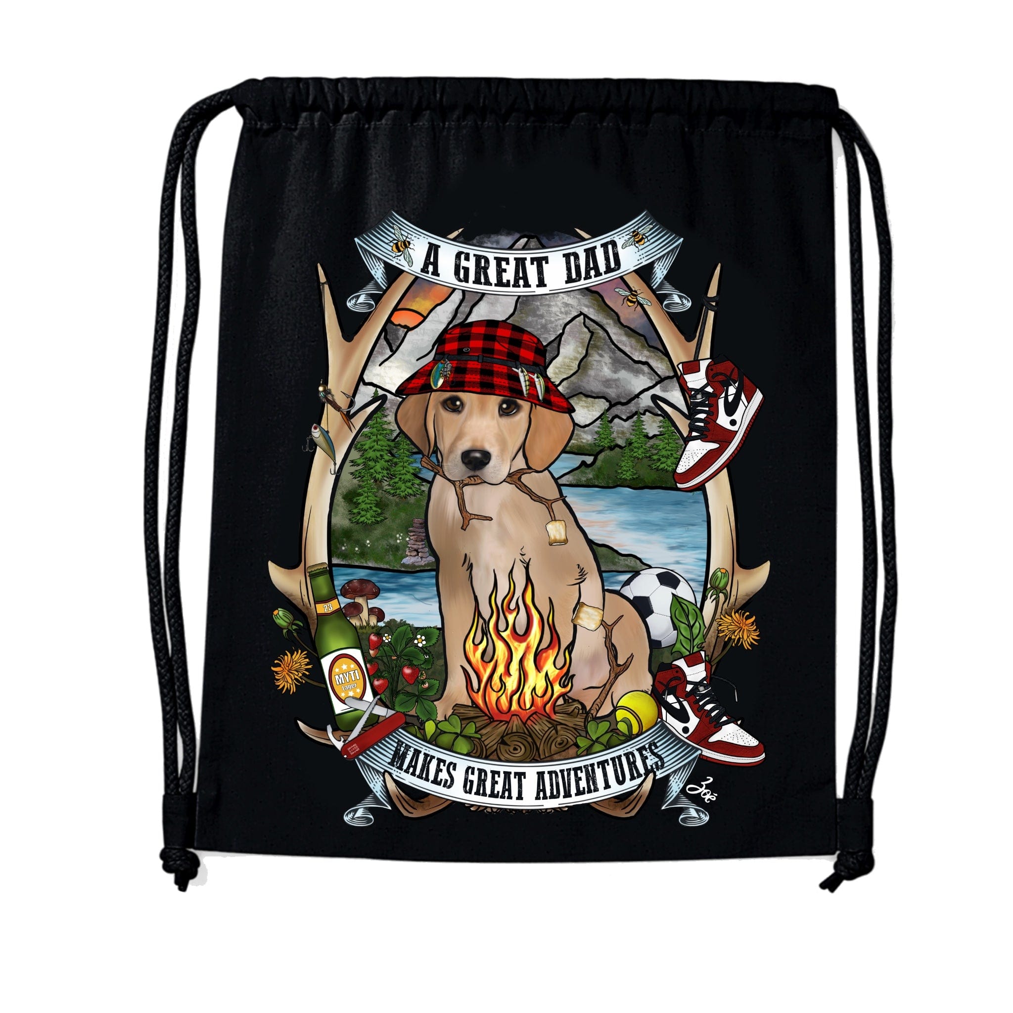 MYTi23 - Pets Heads Philosophy Gymbag Daddy Gymbag Golden Retriever Hundeshirt Hundefans