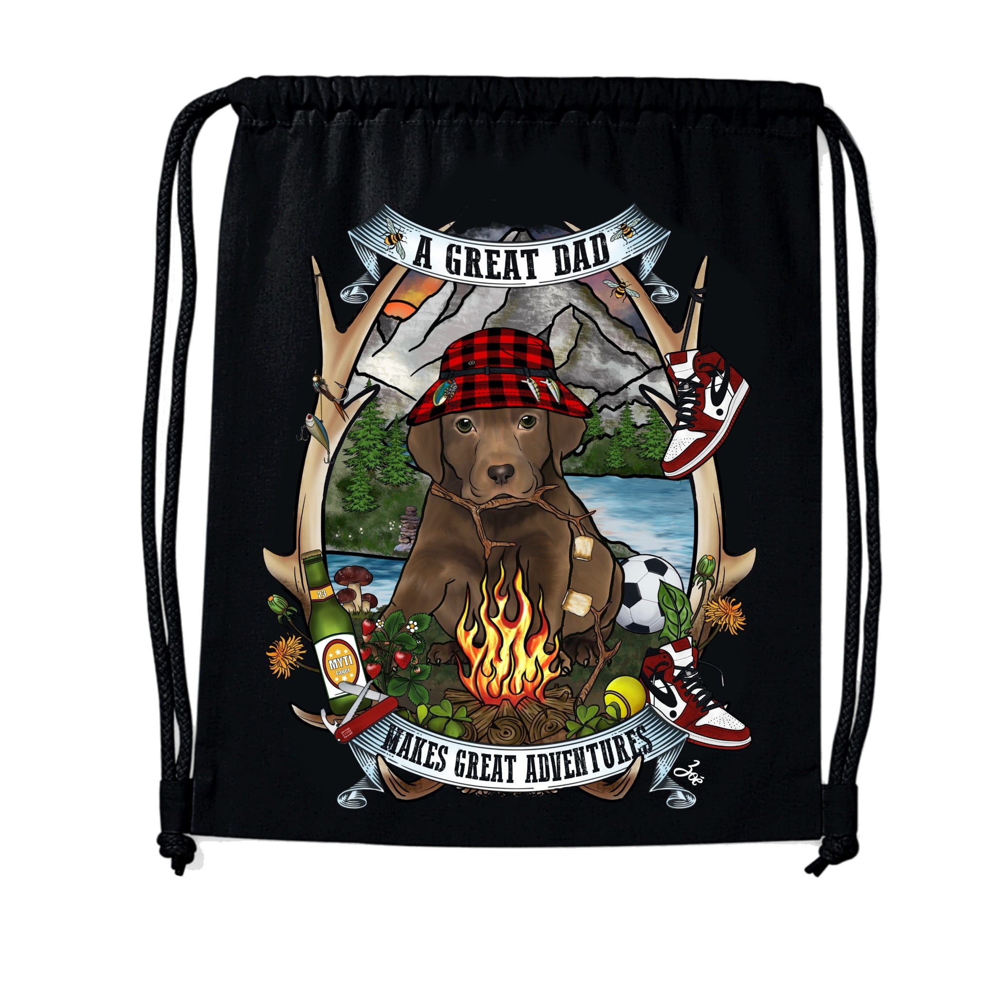 MYTi23 - Pets Heads Philosophy Gymbag Daddy Gymbag Labrador Hundeshirt Hundefans