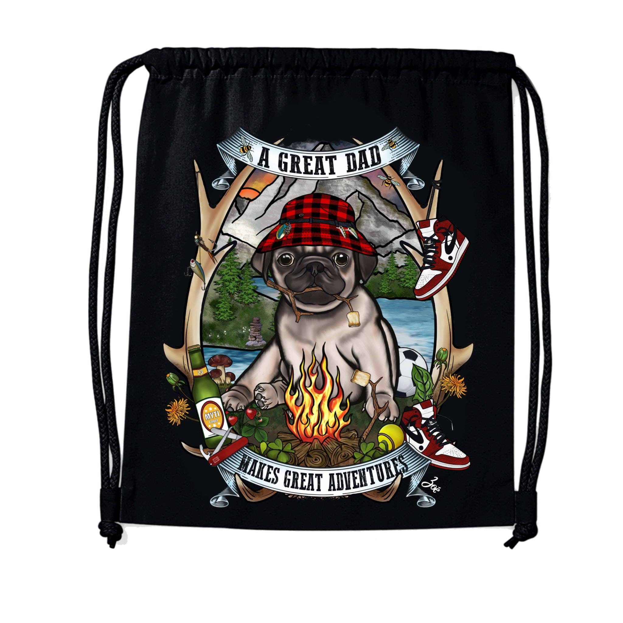 MYTi23 - Pets Heads Philosophy Gymbag Daddy Gymbag Mops Hundeshirt Hundefans