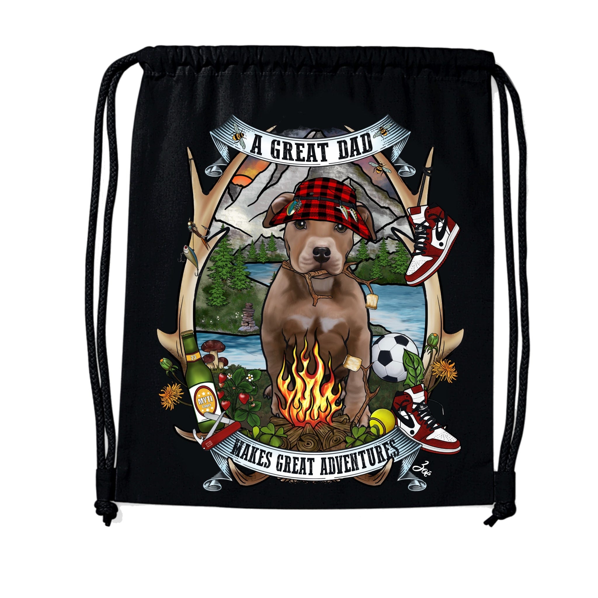 MYTi23 - Pets Heads Philosophy Gymbag Daddy Gymbag Pitbull Hundeshirt Hundefans