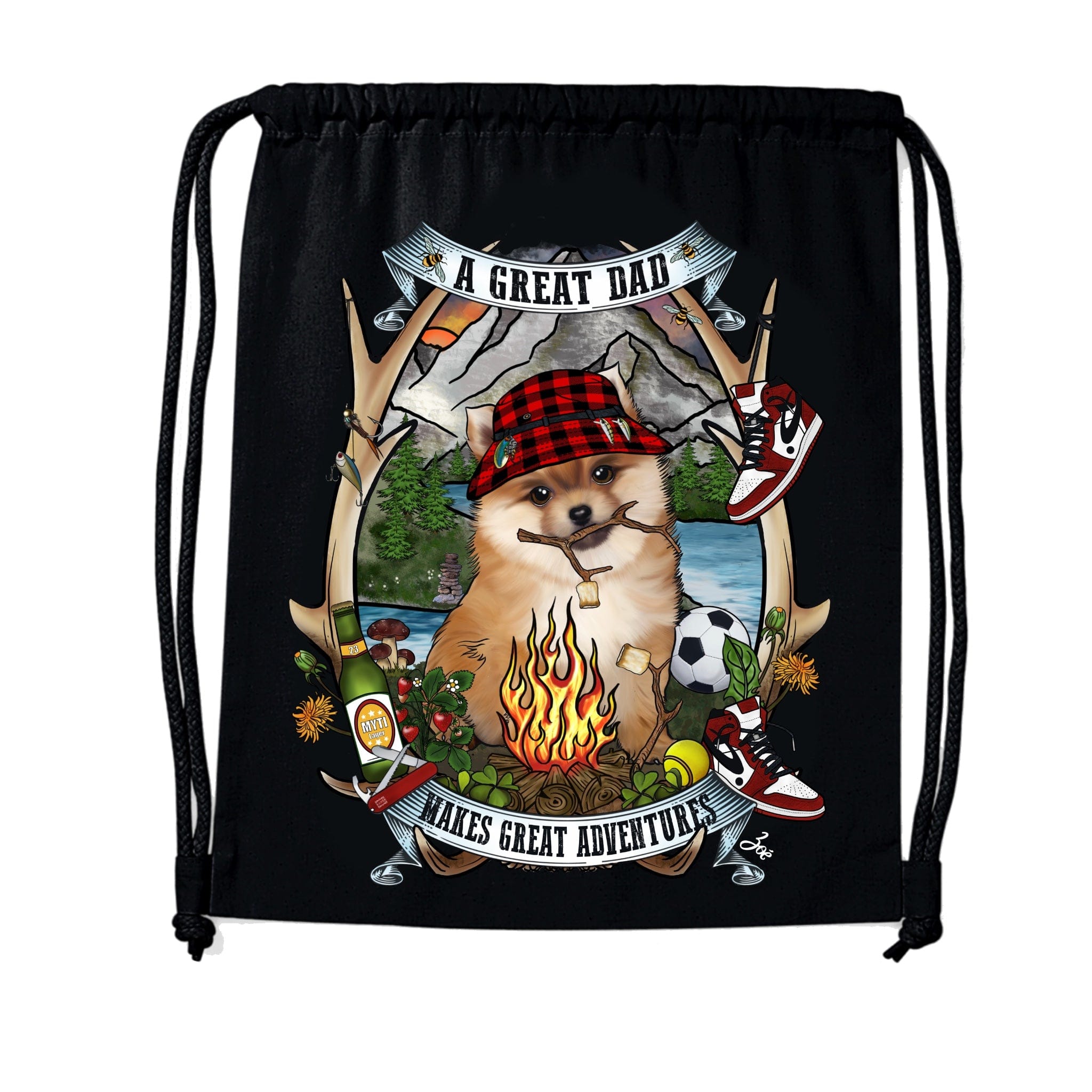 MYTi23 - Pets Heads Philosophy Gymbag Daddy Gymbag Pommeraner Hundeshirt Hundefans