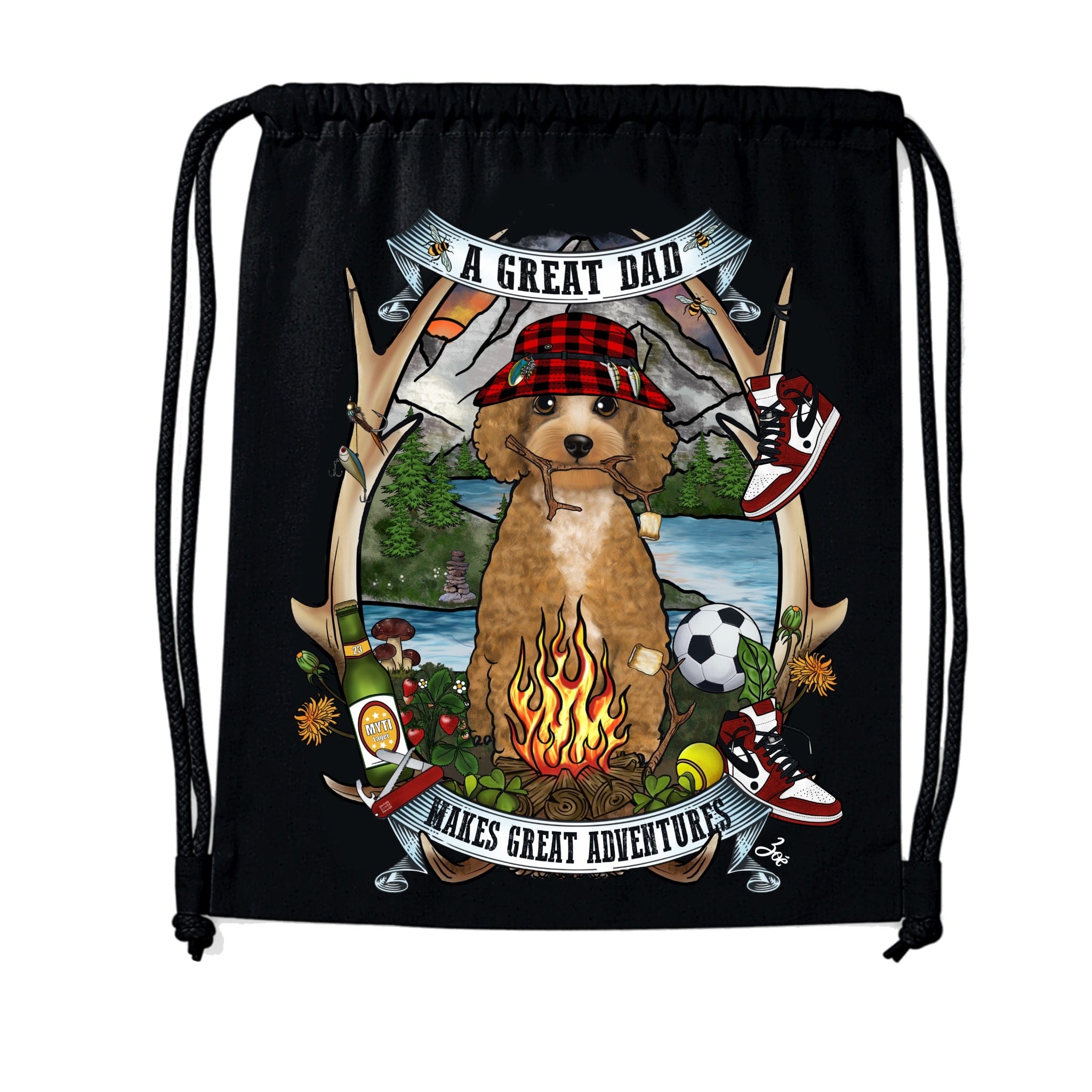MYTi23 - Pets Heads Philosophy Gymbag Daddy Gymbag Pudel Hundeshirt Hundefans