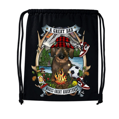 MYTi23 - Pets Heads Philosophy Gymbag Daddy Gymbag Rauhaardackel Hundeshirt Hundefans