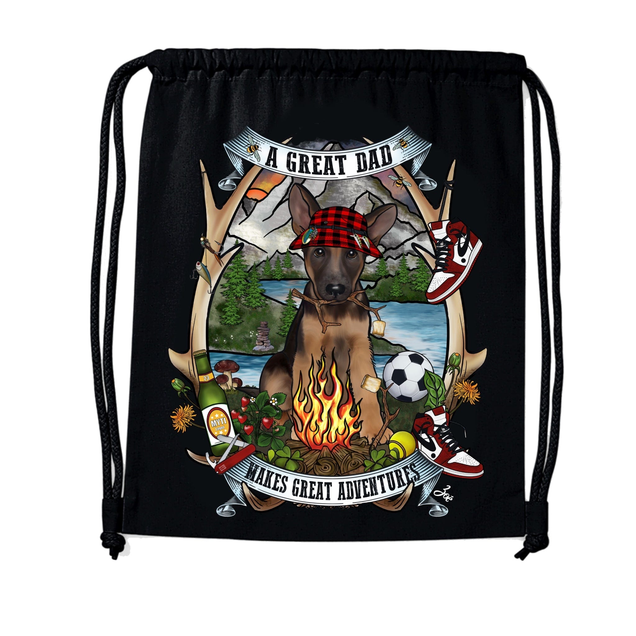 MYTi23 - Pets Heads Philosophy Gymbag Daddy Gymbag Schäferhund Hundeshirt Hundefans