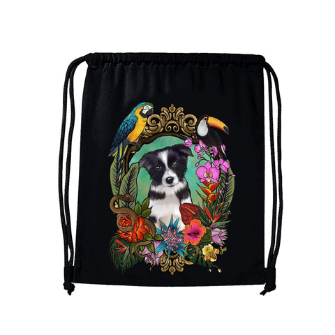 MYTi23 - Pets Heads Philosophy Gymbag Dschungel Gymbag Border Collie Hundeshirt Hundefans