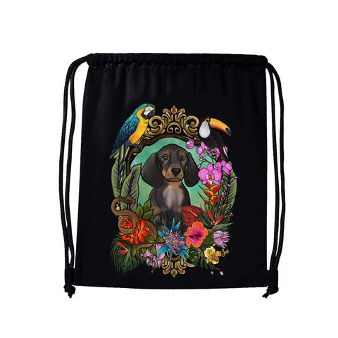 MYTi23 - Pets Heads Philosophy Gymbag Dschungel Gymbag Dackel Hundeshirt Hundefans
