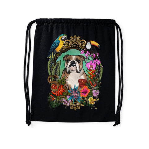 MYTi23 - Pets Heads Philosophy Gymbag Dschungel Gymbag Englische Bulldogge Hundeshirt Hundefans
