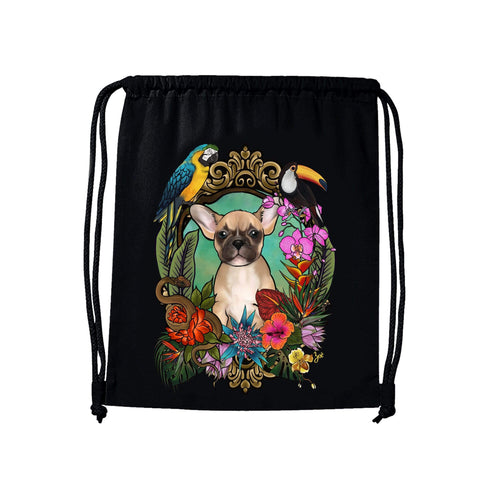 MYTi23 - Pets Heads Philosophy Gymbag Dschungel Gymbag Frenchie Hundeshirt Hundefans