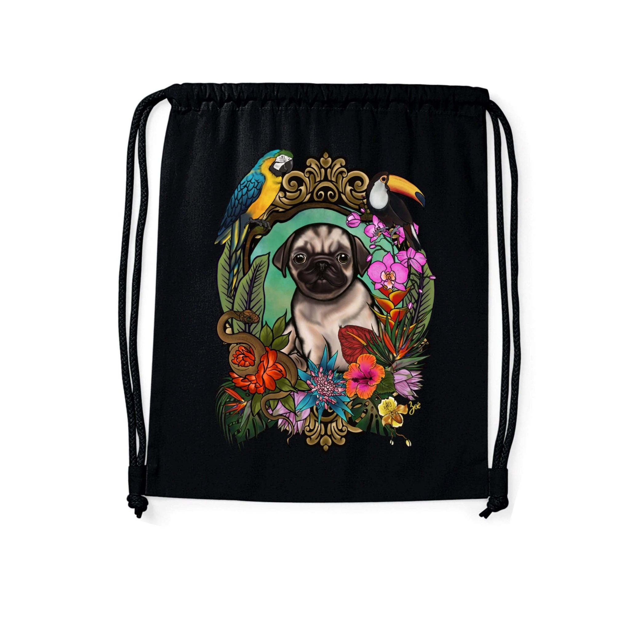 MYTi23 - Pets Heads Philosophy Gymbag Dschungel Gymbag Mops Hundeshirt Hundefans