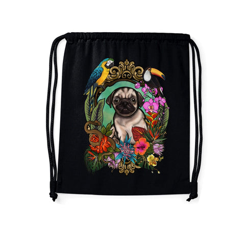 MYTi23 - Pets Heads Philosophy Gymbag Dschungel Gymbag Mops Hundeshirt Hundefans