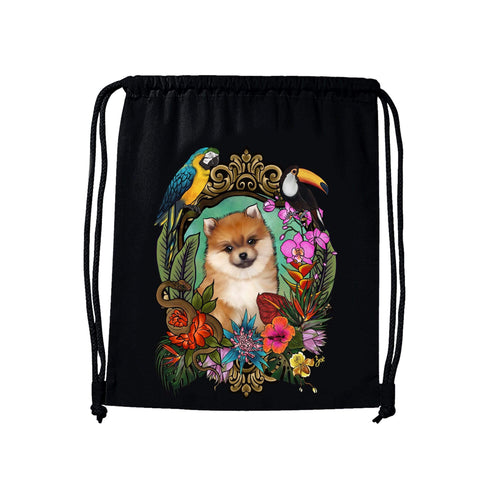 MYTi23 - Pets Heads Philosophy Gymbag Dschungel Gymbag Pommeraner Hundeshirt Hundefans