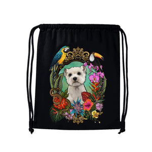 MYTi23 - Pets Heads Philosophy Gymbag Dschungel Gymbag Westie Hundeshirt Hundefans