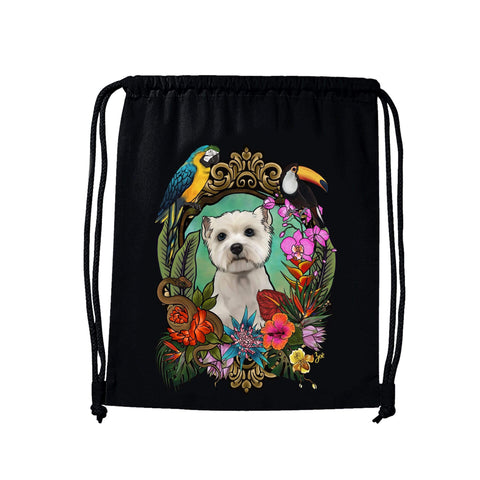 MYTi23 - Pets Heads Philosophy Gymbag Dschungel Gymbag Westie Hundeshirt Hundefans