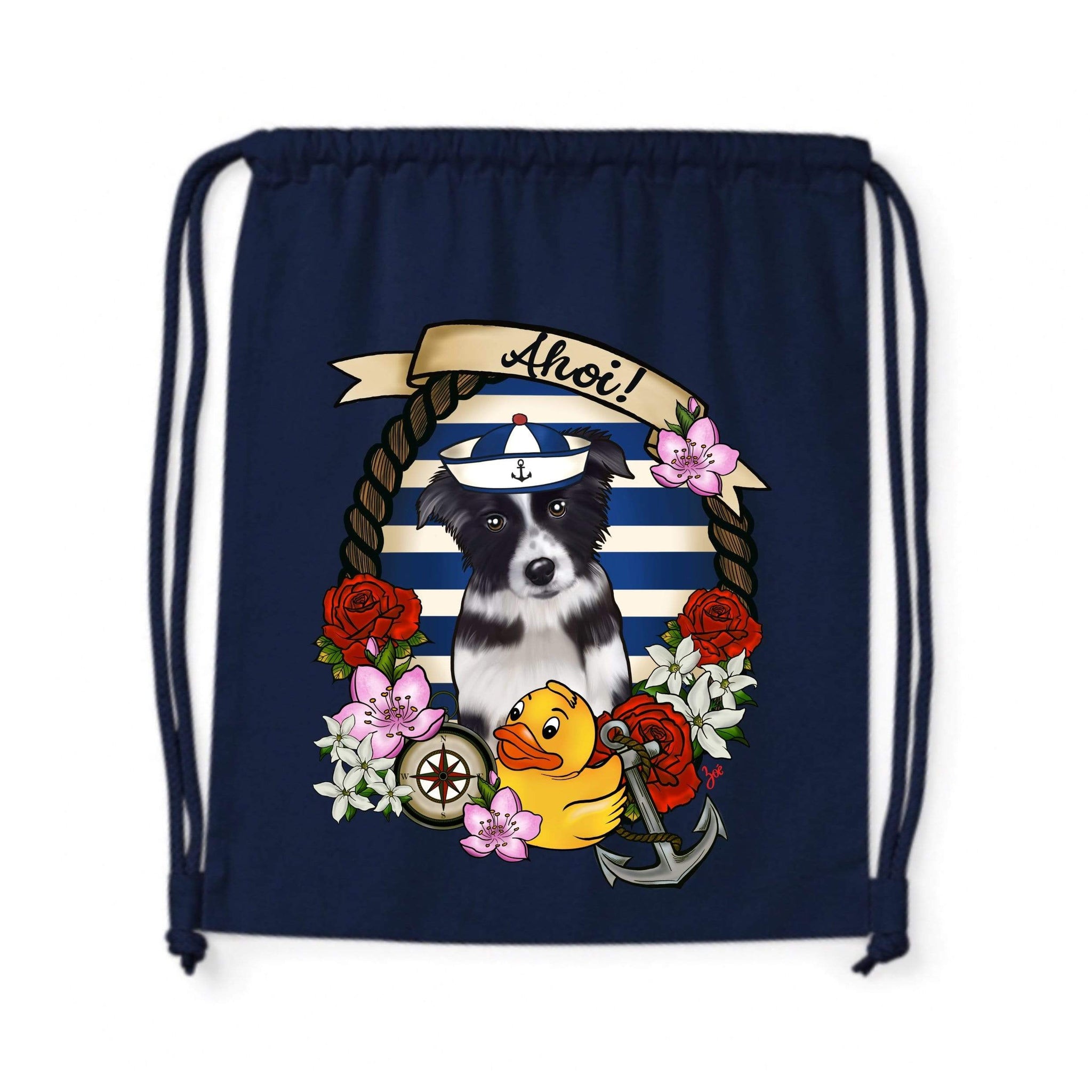 MYTi23 - Pets Heads Philosophy Gymbag Ahoi Gymbag Border Collie Hundeshirt Hundefans