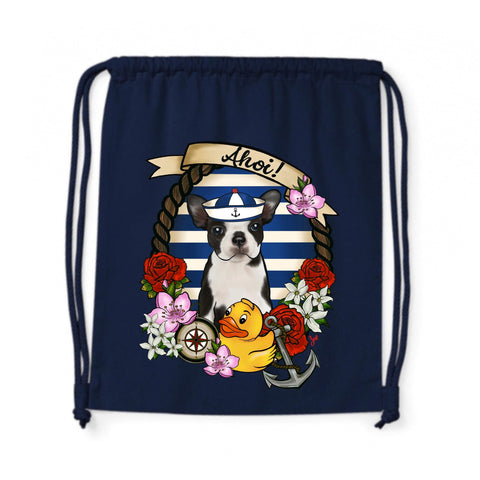 MYTi23 - Pets Heads Philosophy Gymbag Ahoi Gymbag Boston Terrier Hundeshirt Hundefans