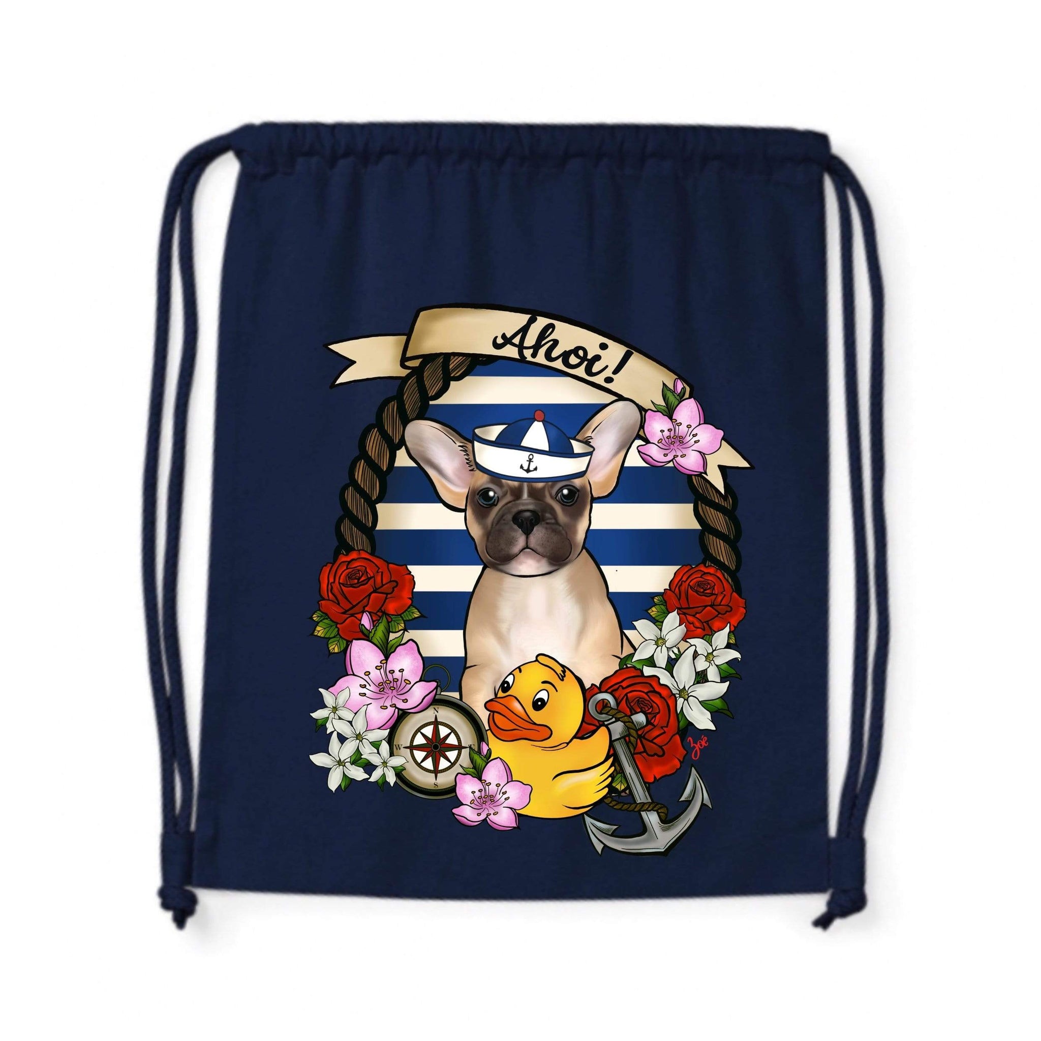 MYTi23 - Pets Heads Philosophy Gymbag Ahoi Gymbag Frenchie Hundeshirt Hundefans