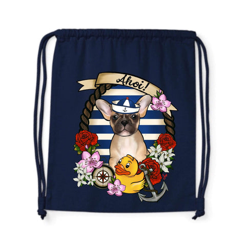 MYTi23 - Pets Heads Philosophy Gymbag Ahoi Gymbag Frenchie Hundeshirt Hundefans