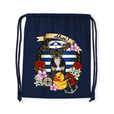 MYTi23 - Pets Heads Philosophy Gymbag Ahoi Gymbag Kurzhaar Chihuahua Hundeshirt Hundefans