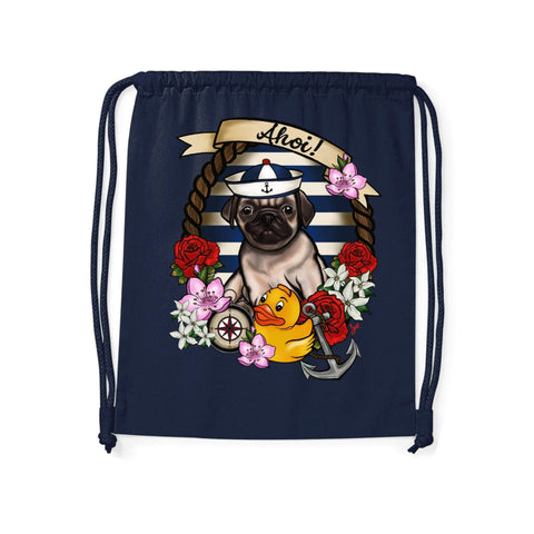 MYTi23 - Pets Heads Philosophy Gymbag Ahoi Gymbag Mops Hundeshirt Hundefans