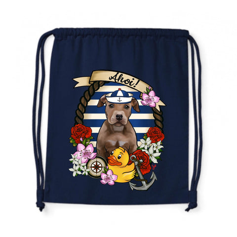 MYTi23 - Pets Heads Philosophy Gymbag Ahoi Gymbag Pitbull Hundeshirt Hundefans
