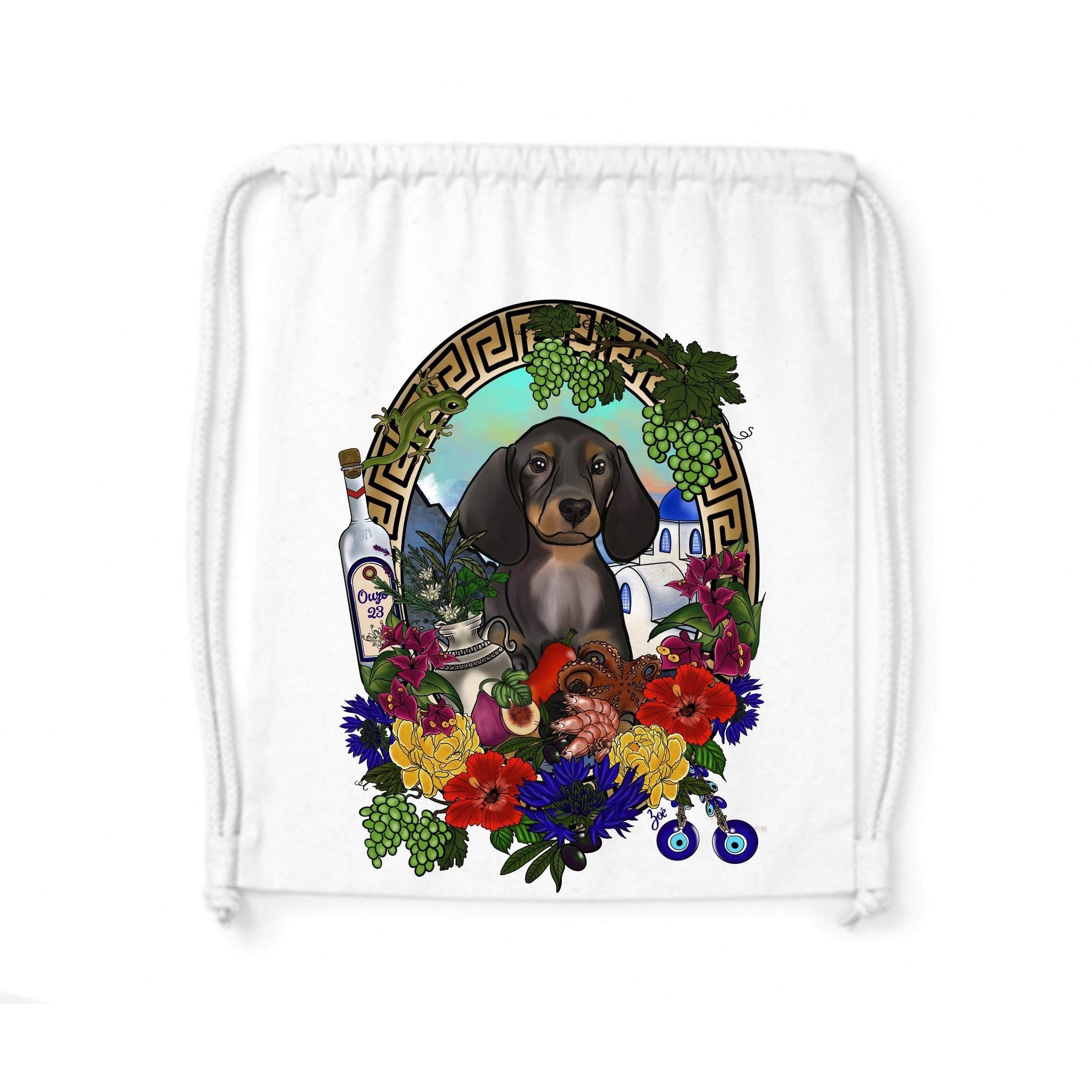 MYTi23 - Pets Heads Philosophy Gymbag Griechenland Gymbag Dackel Hundeshirt Hundefans